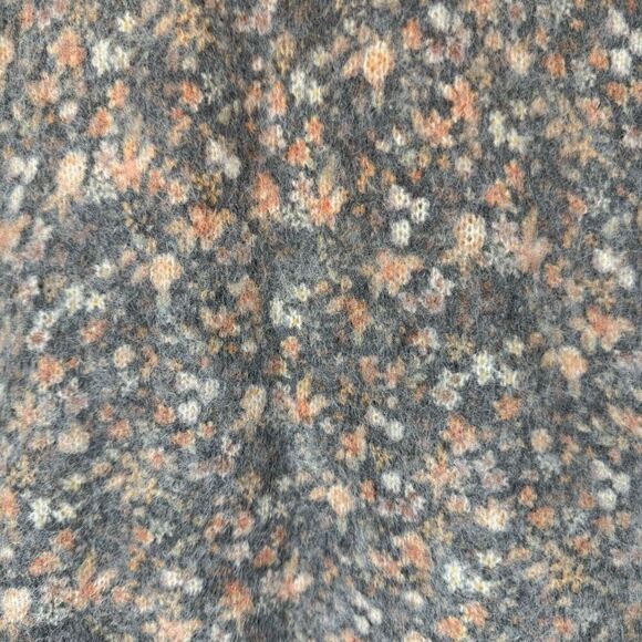 Bartolini Mohair/Alpaca Blend Soft Gray & Coral Sweater Sz M Cottagecore - Picture 5 of 15